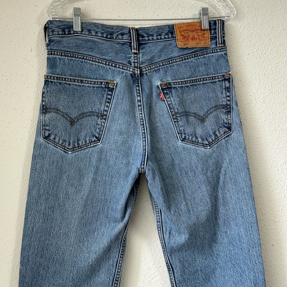 Levis 550 Relaxed Fit Jeans Men's 32x 30 Blue Denim Straight Leg Light Wash - Picture 6 of 8